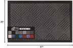 GORILLA GRIP WeatherMAX Door Mat, Indoor Outdoor Use, 47x35, Gray Diamond - Image 2