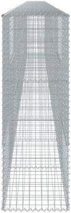 vidaXL Gabion Basket with Cover 433.1"x19.7"x59.1" Galvanized Iron - Image 6