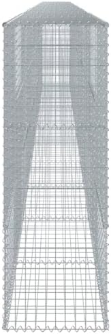 vidaXL Gabion Basket with Cover 433.1"x19.7"x59.1" Galvanized Iron - Image 6