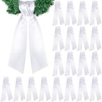 VitalCozy 20 Pcs White Wreath Sash Cotton Blank Ribbon by VitalCozy