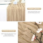 20 Pack Beige Cheesecloth Table Runner 120 Inch 10FT Rustic Boho Gauze Cheese Cloth Table Runner for Wedding Party Baby Shower Thanksgiving Christmas Decoration - Image 6