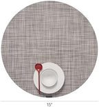 Chilewich Mini Basketweave Placemats, Round Woven Placemats Set of 4 - Image 2