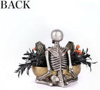 Halloween Decor Skull Table Centerpiece - Halloween Skull Bowl Decoraiton for Home Indoor Room Table Shelf Mantel - Resin Statue, 8 Inch Wide - Image 2