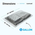 Clearware 50 Large Storage Bags With Zipper Top - 5 Gallon Bags 18" x 24", Extra Plastic for Clothes, Travel, Moving, Reusable freezer bags, BPA-Free, 2-mil Thick - Image 2