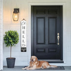 Personalized Welcome Sign for Front Door, Custom Welcome Sign for Porch Outdoor Welcome Home Decorations, 48"x8" PVC Sign (Design 1) - Image 7