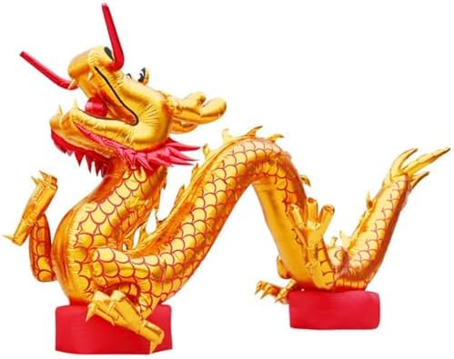 Inflatable Dragon Large Long Inflatable Dragon Decoration Outdoor Chinese New Year Decorations for Party Indoor Outdoor Christmas Garden Yard Decor(1pcs,8M) by buyzg