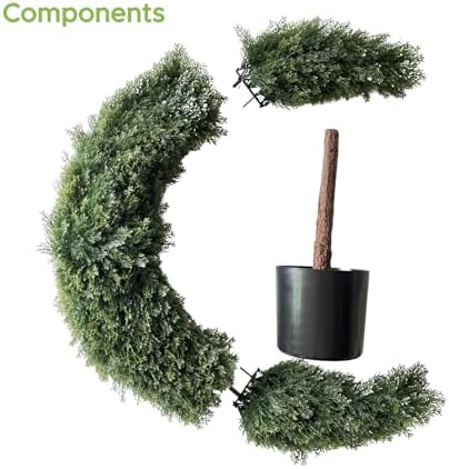 Artificial Crescent Moon Topiary Tree Ramadan Eid Mubarak Decoration Potted Faux Green Plant for Islamic Festival Indoor Home Christmas Decor (120cm/4FT) - Image 5