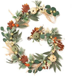 Valery Madelyn 6ft Fall Garland for Mantle with Pumpkins by ValeryMadelyn
