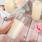 Shihanee 3 Pillar Candle and Holder, M, Ivory White - Image 4