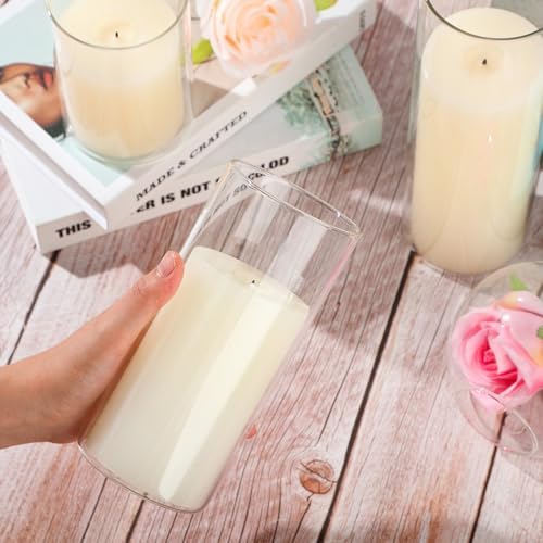 Shihanee 3 Pillar Candle and Holder, M, Ivory White - Image 4