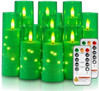 Raycare 9 Pcs Flameless Battery Operated Pillar Candles with Remote Timer by Raycare
