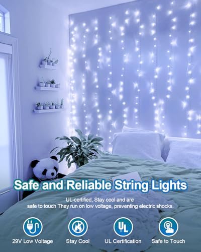 355FT 900 LED Christmas Lights, Extra Long Outdoor String Lights Waterproof, Timer & Memory, 8 Modes Dimmable Plug in Fairy Lights for Classroom Outside Tree Wedding Holiday Decorations, Cool White - Image 4