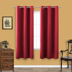 KOUFALL Red Blackout Curtains 72 Inches Long for Living Room,Decorative Home Movie Theater Curtains for Kids Bedroom by KOUFALL