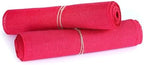 MDS® Pack of 5 Natural Burlap Table Runner, 12 x 108 Inch, Jute Rustic Farmhouse Boho Table Decor for Wedding Reception, Dining Table, Bridal Shower, Baby Shower & Party Decorations - Magenta - Image 5