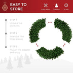 Best Choice Products 60in Large Artificial Pre-Lit Fir Christmas Wreath Holiday Accent Decoration w/ 375 Multicolor Lights, 930 PVC Tips - Image 6