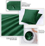 Nestl Throw Euro Pillow Covers, Cozy Velvet Decorative Pillow Covers 26 x 26 Inches, Soft Solid Couch Pillow Case for Sofa, Bed and Car, Set of 2 - Hunter Green - Image 3