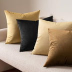 MIULEE 24x24 Inch Pack of 2 Euro Velvet Throw Pillow Covers Black - Image 4