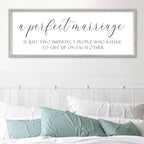 SRSZHIYUE A Perfect Marriage Wedding Decor Sign, White, 40"×15" - Image 3