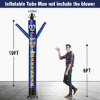 10FT Tall Hanukkah Inflatable Tube Man (12''Diameter) Wacky Wavy Dancing Guy for Outdoor Decoration Advertising Business Promotion - Happy Hanukkah (Blower Not Included) - Image 2