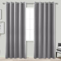 KOUFALL Extra Wide Thermal Soundproof Curtains, 72 x 84 Inch Long Black Out Noise Reducing Blackout Curtains for Summer Bedroom Living Room 2 Panel Set, Light Grey by KOUFALL