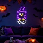 Purple Owl Halloween Decorations Led Neon Sign‌ - Image 4