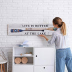 RattanView Life Is Better at the Lake Porch or Entryway Sign 36" by 7.5" Pine Wood Rustic Art Print Lake Life Decor Hanging Wall Art for House, Living Room, Kitchen or Indoor and Outdoor - Image 4