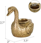 NIKKY HOME Gold Taper Candle Holders Set of 2, Elegant Swan Table Decor - Image 6
