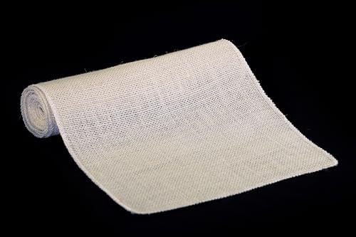 MDS® Pack of 20 Natural Burlap Table Runner, 12 x 108 Inch, Jute Rustic Farmhouse Boho Table Decor for Wedding Reception, Dining Table, Bridal Shower, Baby Shower & Party Decorations - Beige - Image 3