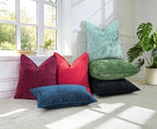 decorUhome Chenille Red Velvet Throw Pillow Covers 24x24 Set of 2 - Image 7