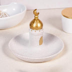 2025 Ramadan and Eid Decorations – Elegant Gold and White Mosque Tower Ornament. Perfect for Wishing Happy Eid and elevating Your Festive Mood with Timeless Islamic Style. - Image 7