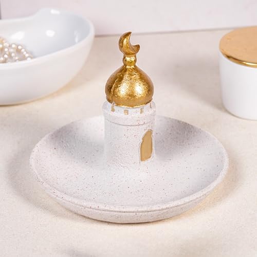 2025 Ramadan and Eid Decorations – Elegant Gold and White Mosque Tower Ornament. Perfect for Wishing Happy Eid and elevating Your Festive Mood with Timeless Islamic Style. - Image 7