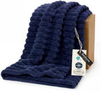 Bedsure Soft Twin Blanket for Bed Decor Gifts Navy Blue 60"x80" by BEDSURE