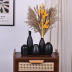 Black Ceramic Bud Vases Set of 5, Farmhouse & Mantle Decor, Home Decoration for Living Room, Kitchen & Office, Coffee Table Decor, Bulk Bud Vases - Image 4