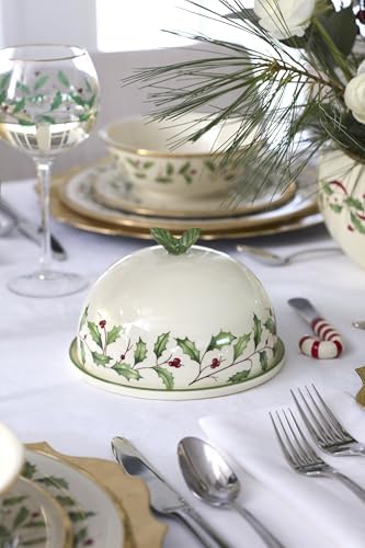 Lenox Holiday Small Porcelain Christmas Covered Serving Dish - Image 6