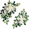 Odouzy Pack of 2 Wedding Arch, Artificial Flowers, Wedding Decor，Flower Garland Be Suited to Banquet, Party, Reception Entrance Welcome Sign and Background Decoration (White) by Odouzy