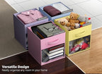 Sorbus Storage Bins with Clear Window, 6 Pack (11", Pastel Multi-Color) - Image 4