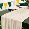 10 Pack Ivory White Cheesecloth Table Runner 120 Inch Boho Wedding Decor by Fixwal