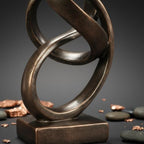 10" Modern Abstract Ribbon Decorative Sculpture, Knot Sculptures,Home Decor,Coffee Table Statues,Dining Living Room Desk Decor（Bronze Colored） - Image 6