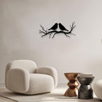 GlintHome Black Metal Wall Art Bird on Tree Branch Silhouette Bird Art Decor for Living Room Garden Bedroom Office Home Wall Decor - Image 3