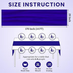 MDS Pack of 10 | Royal Blue | 14ft Chiffon Table Runner 29x170 Inches Long Romantic Rustic Sheer Gauze Runner for Wedding Bridal Shower Birthday Banquets Engagement Spring Easter Boho Decorations - Image 3