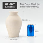 Ceramic Rustic Farmhouse Vase, 9.2 inch Whitewashed Terracotta Vase - Image 2