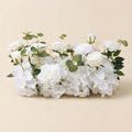 18inch Aisle Flower Garland Centerpieces, White Rose and Hydrangea, Artificial Flowers for Wedding Arch, Backdrop, Reception Table Decor - Floral Runner for Ceremony Pathway & Bridal Suite by Unknown