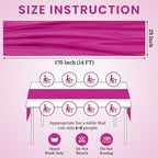 MDS Pack of 20 | Magenta | 10ft Chiffon Table Runner 29x170 Inches Long Romantic Rustic Sheer Gauze Runner for Wedding Bridal Shower Birthday Banquets Engagement Spring Easter Boho Decorations - Image 3