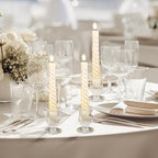 Clear Glass Candlestick Holders Taper Candle Holder Bulk 2.5 Inch Candle Stick Holder for Table Centerpiece Mantel Wedding Housewarming Gift Rustic Vintage Valentines Dinning Decoration - Image 6