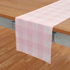 Solino Home 100% Pure Linen Table Runner Pink, Buffalo Check 14 x 120 in - Image 2