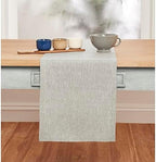 Solino Home 100% Pure Linen Table Runner Oyster Grey, Athena 14 x 144 in - Image 2