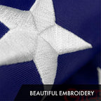 G128 Combo Pack: USA American Flag 3x5 Ft Embroidered Stars & Christian Flag 3x5 Ft Embroidered - Image 7