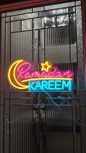 Islamic Holiday Decor Ramadan Kareem Colorful Neon Sign for Home, Office with Vibrant Lighting | Perfect to Any Ramadan Celebration, Eid, Hajj, New Year Gifting, Wedding Decorations - Image 3