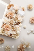 Ling's moment Artificial Wedding Fall Flowers Deluxe Combo, Tawny Beige - Image 4