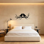 GlintHome Black Metal Wall Art Bird on Tree Branch Silhouette Bird Art Decor for Living Room Garden Bedroom Office Home Wall Decor - Image 3